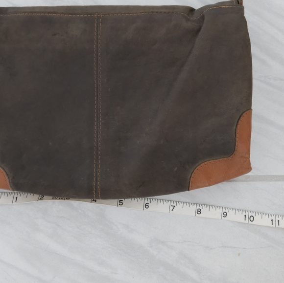 BUSH The Australian Collection Brown And Tan Kangaroo Leather Crossover Boho Bag - Picture 11 of 15